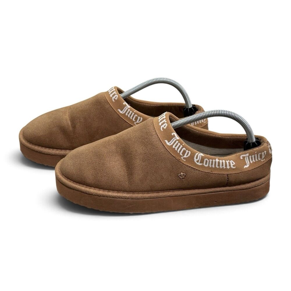 Juicy Couture Women’s Closed Toe Slippers Brown Tan Size 11